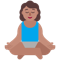 Woman in Lotus Position- Medium Skin Tone emoji on Microsoft